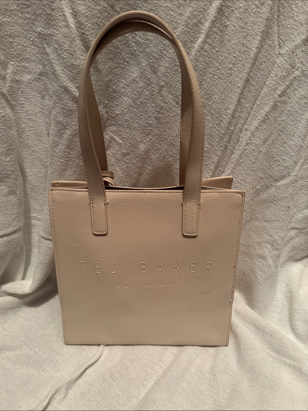 Ted Baker Beige Leather Tote with Floral Charm - Picture 2 of 3